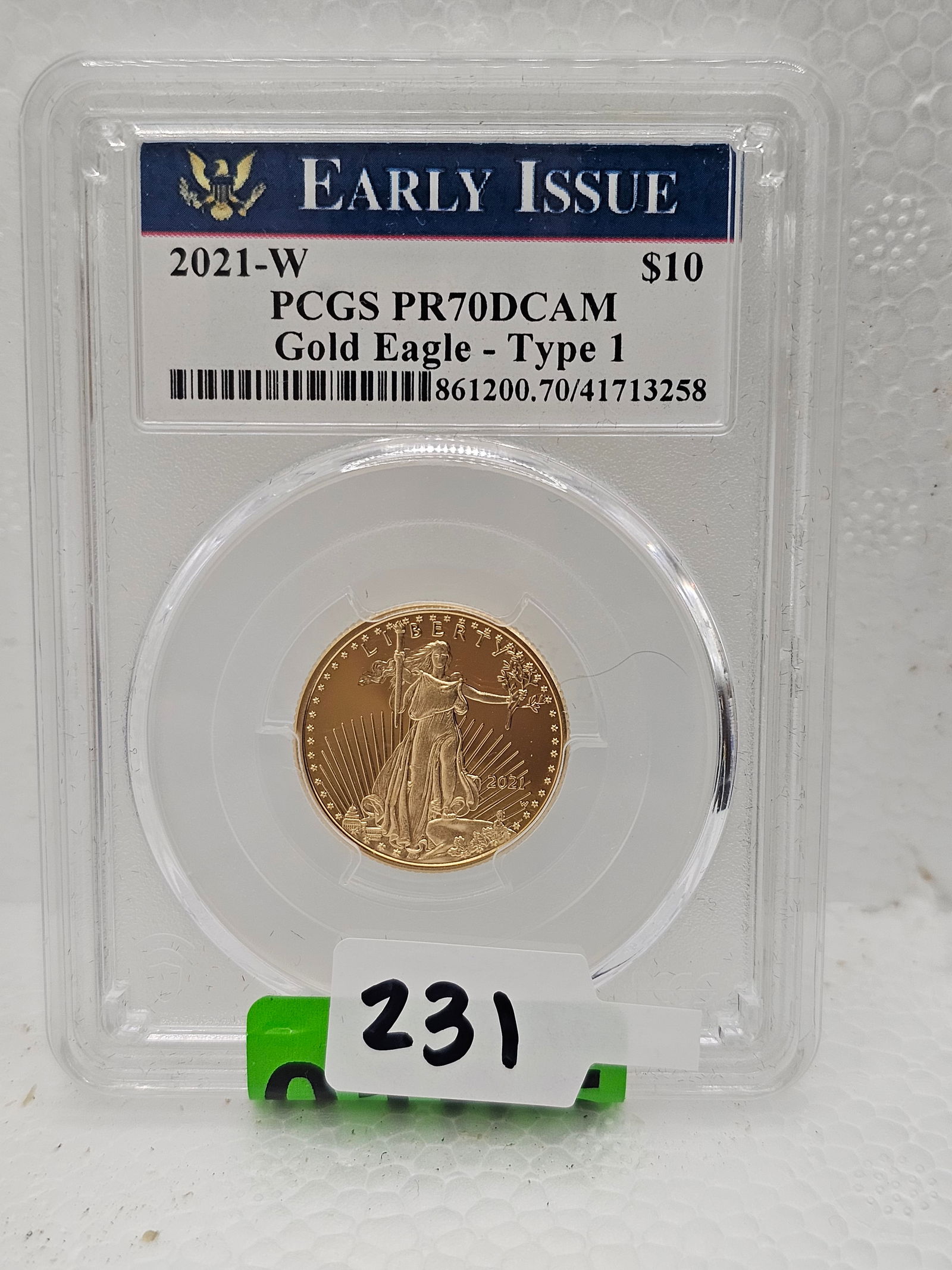 2021-W Early issue $10 Gold Eagle, Type I (1 of 1)