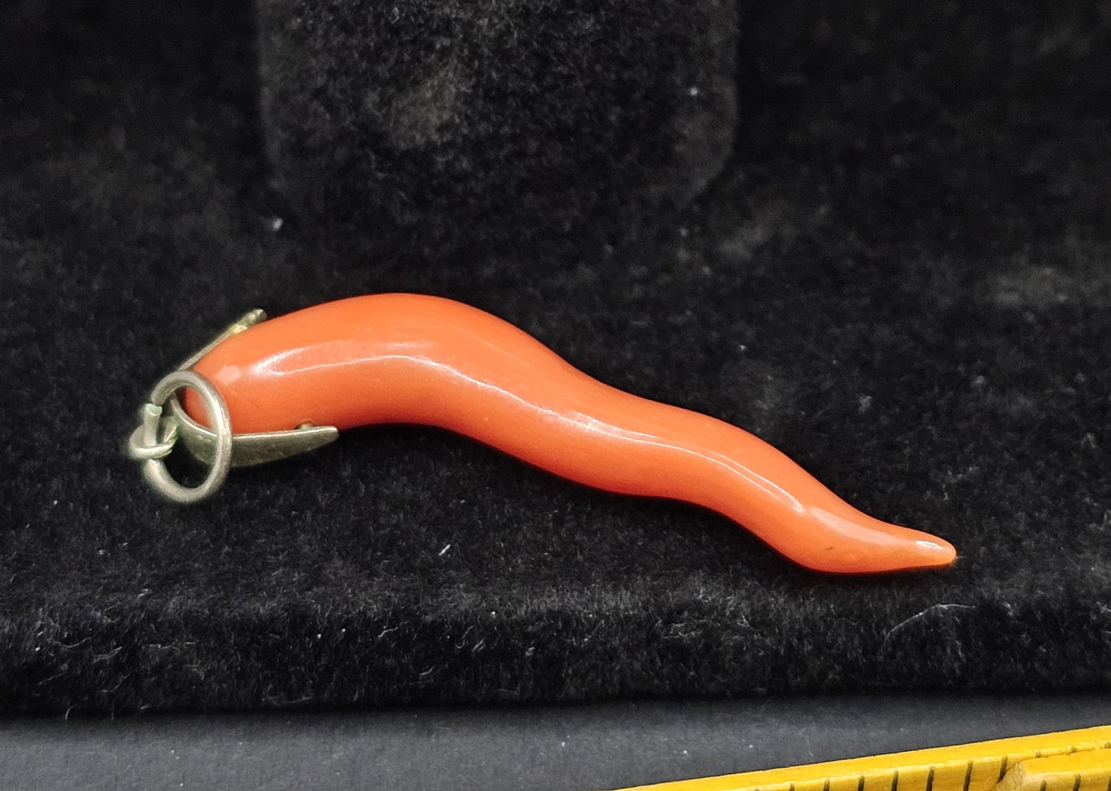 Antique Coral Cornette Charm: Antique Coral Cornette Charm