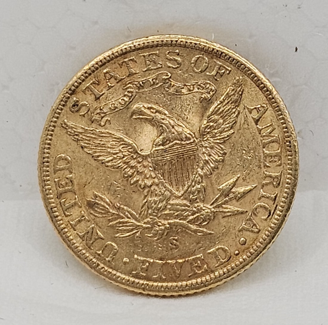 1901 Liberty Head Half Eagle $5 Gold Coin (1 of 1)