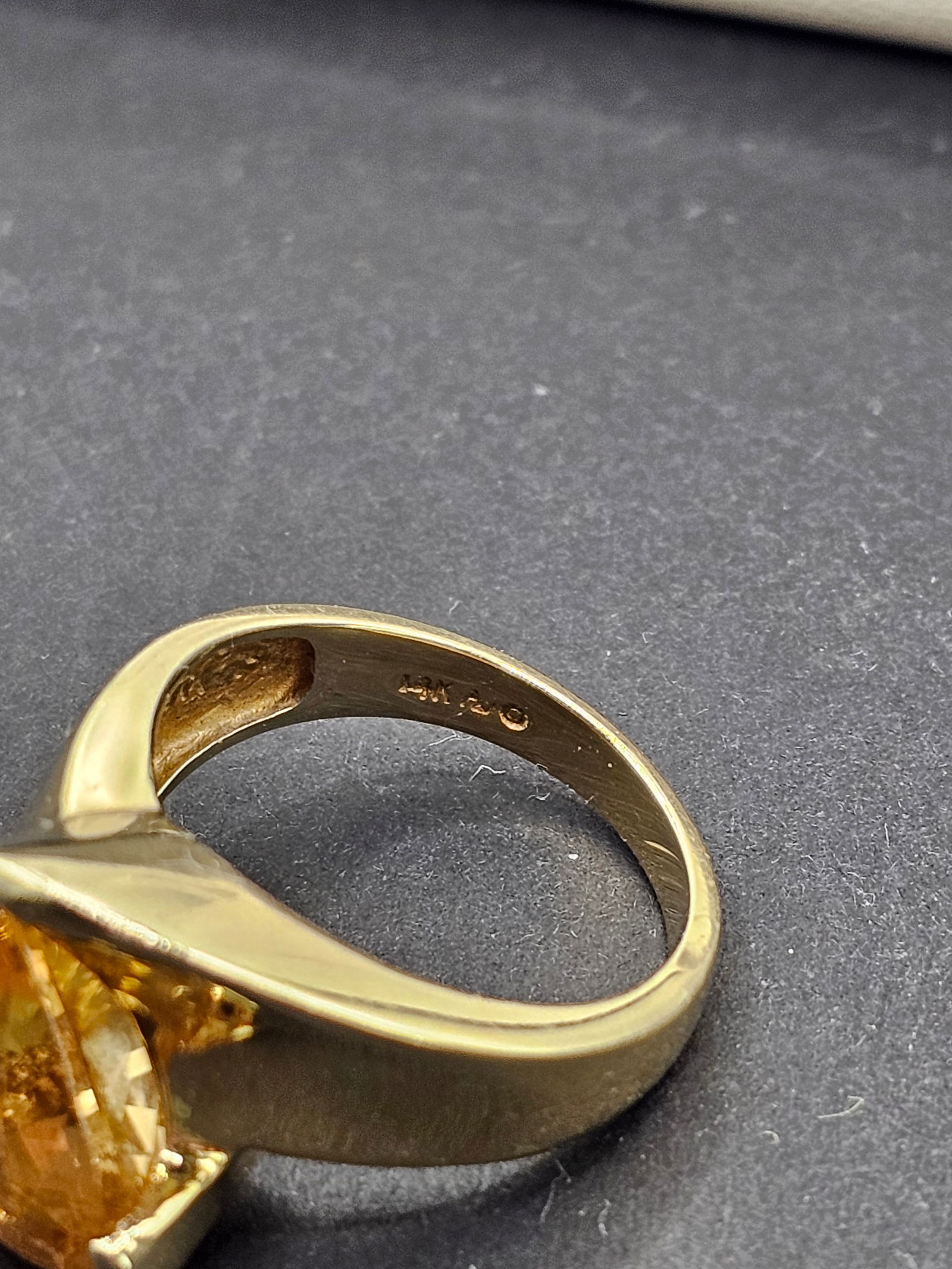 Stunning 14k Triangle Citrine Ring - 3