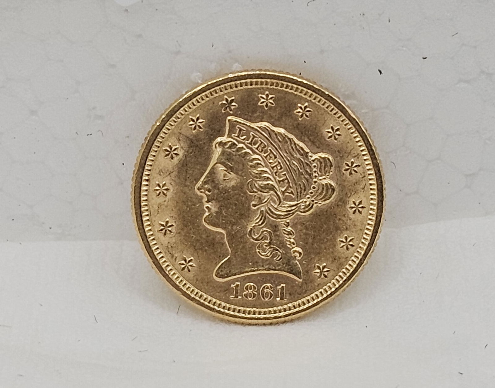 1861 Liberty Head $2.50 Gold Coin (1 of 1)
