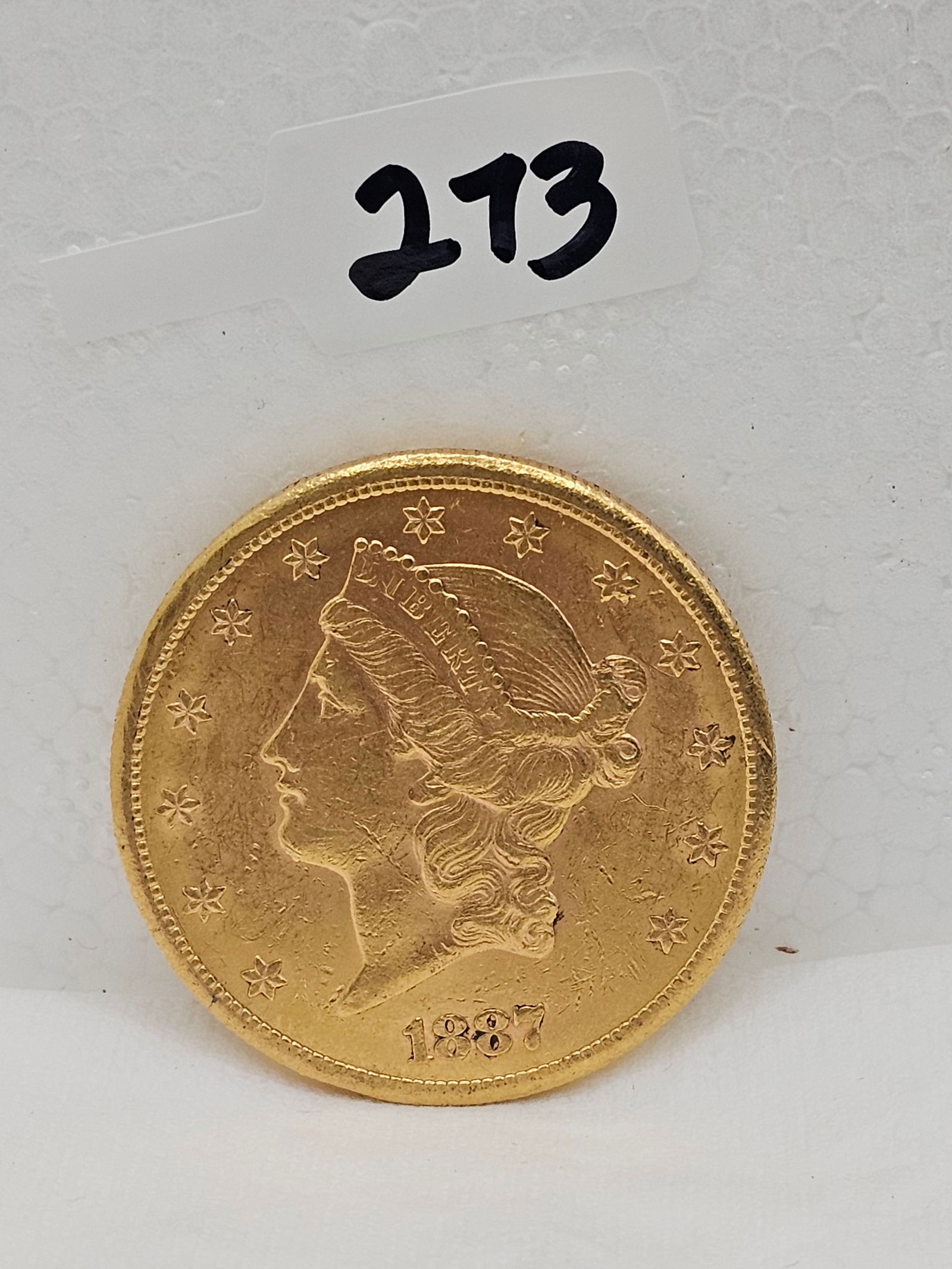 1887 Liberty Head Double Eagle $20 Gold Coin (1 of 1)