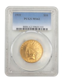 1932 $10 Indian Eagle PCGS MS62