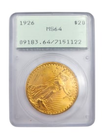 1926 $20 Saint-Gaudens Double Eagle MS64