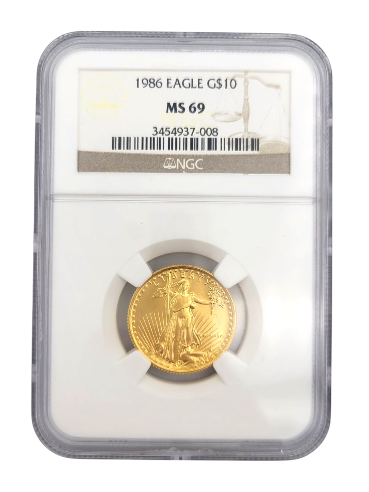 1986 Eagle G $10 MS69 NGC Certifed (1 of 2)