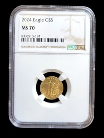 2024 Eagle G$5 MS70 Gold Coin NGC Certified