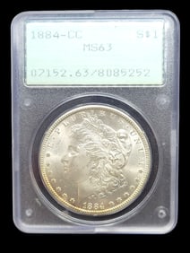 1884-CC S $1 MS63 Morgan Silver Dollar