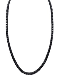 Black Diamond 22" Tennis Necklace in Black Rhodium Plated Metal