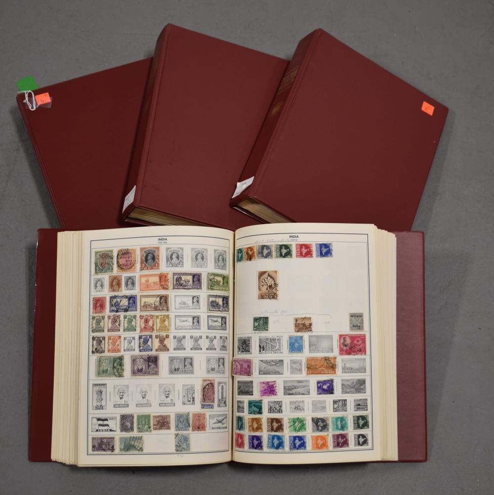Lot 4 Harris Stamp Albums w/ U.S. & Foreign Stamps (1 of 5)