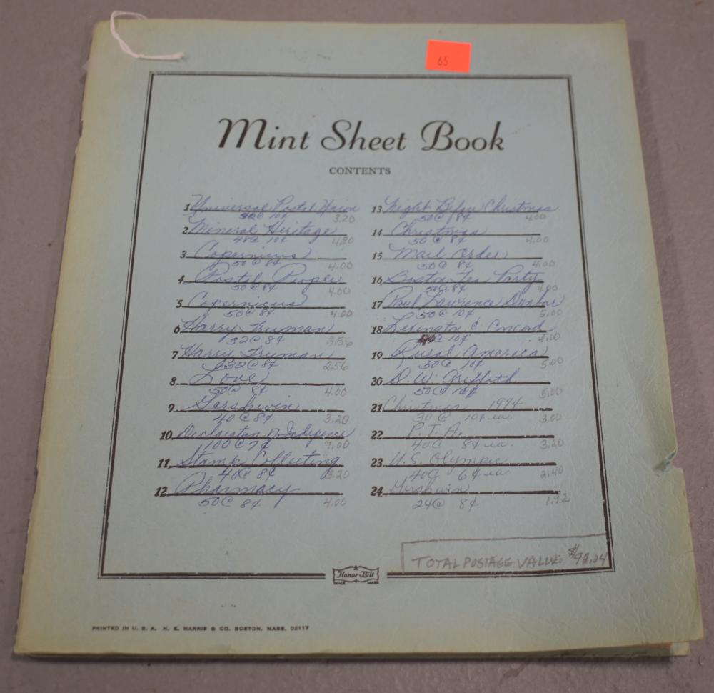 Mint Sheet Blue Book of U.S Stamps (1 of 3)