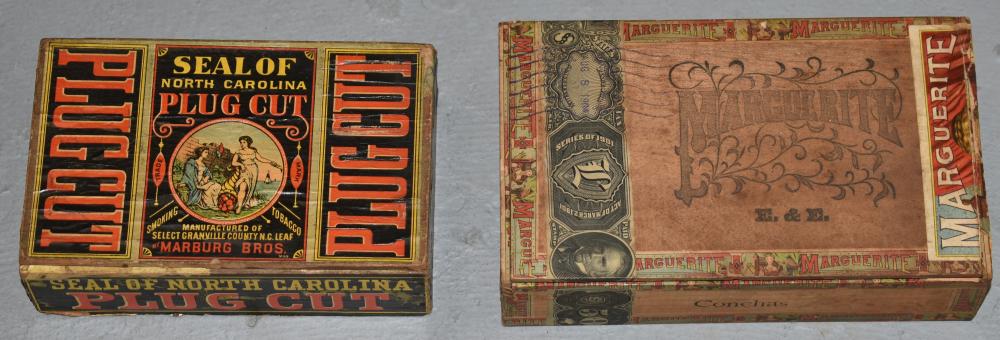 Lot (2) Wooden Cigar Boxes (1 of 1)