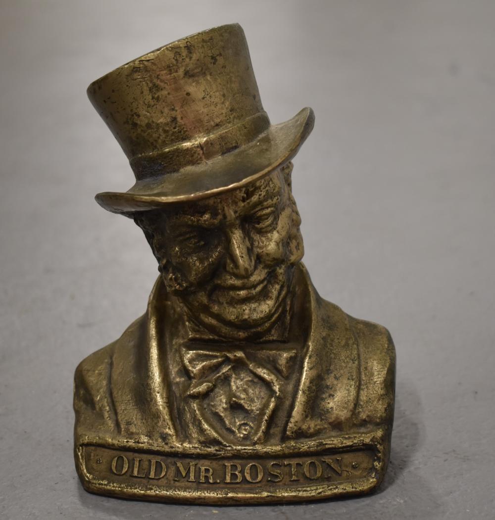8" Old Mr. Boston Metal Advertising Bust (1 of 1)