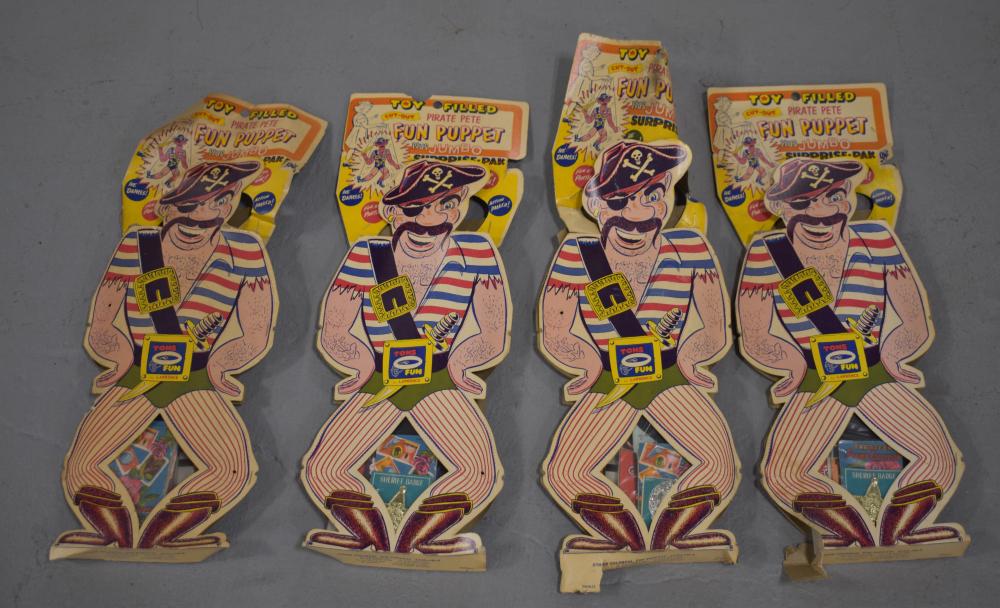 Lot (4) Vintage Toy Filled Pirate Pete Fun Puppets (1 of 1)