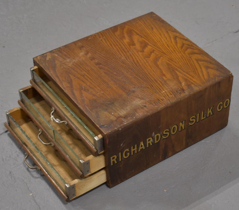 Richardson Silk Co. 3 Drawer Spool Cabinet (1 of 1)