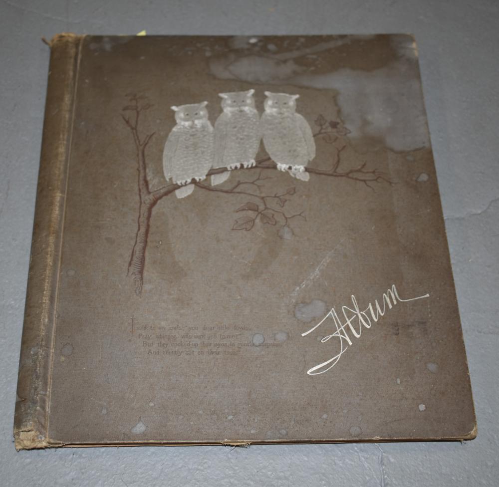 Large Scrap Album with 19th Century Trade Cards (1 of 3)