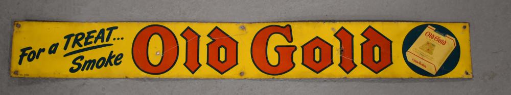 Old Gold Cigarettes Painted Tin Advertising Sign (1 of 1)