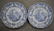 2 Staffordshire Blue & White Transferware Plates