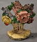 Hubley Painted Cast Iron Floral Doorstop