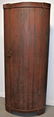 Early N.E. Barrel Form Corner Cupboard