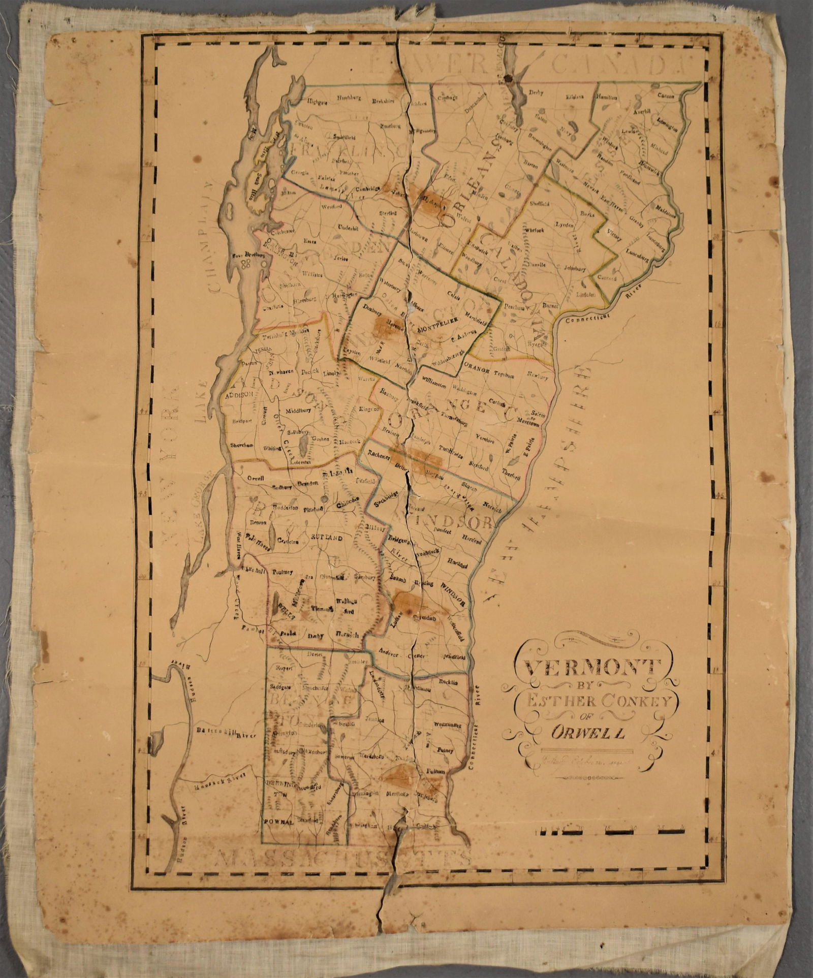 Early 19th Century Map of Vermont (1 of 2)