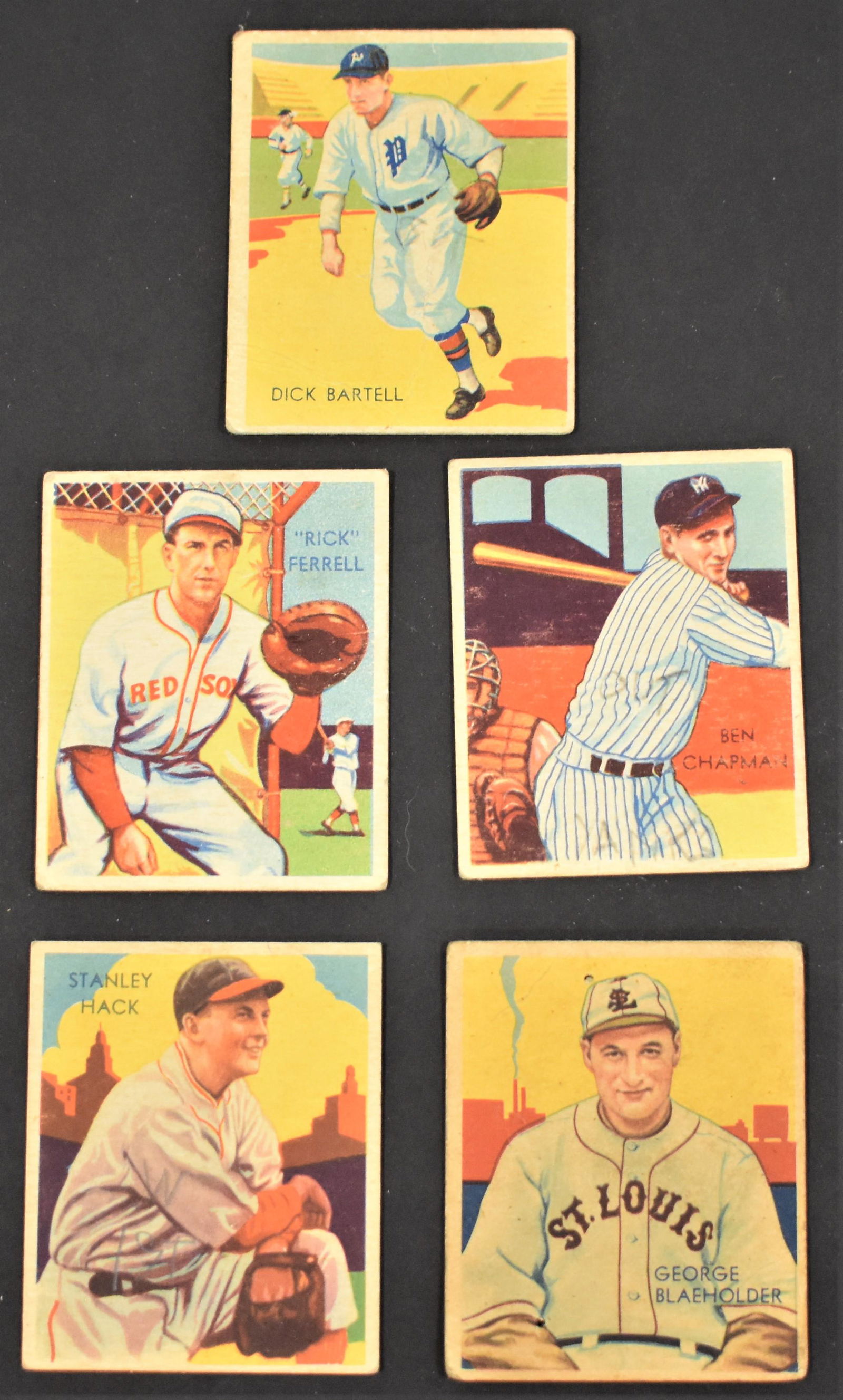 (5) 1934-36 Diamond Stars Baseball Cards (1 of 2)