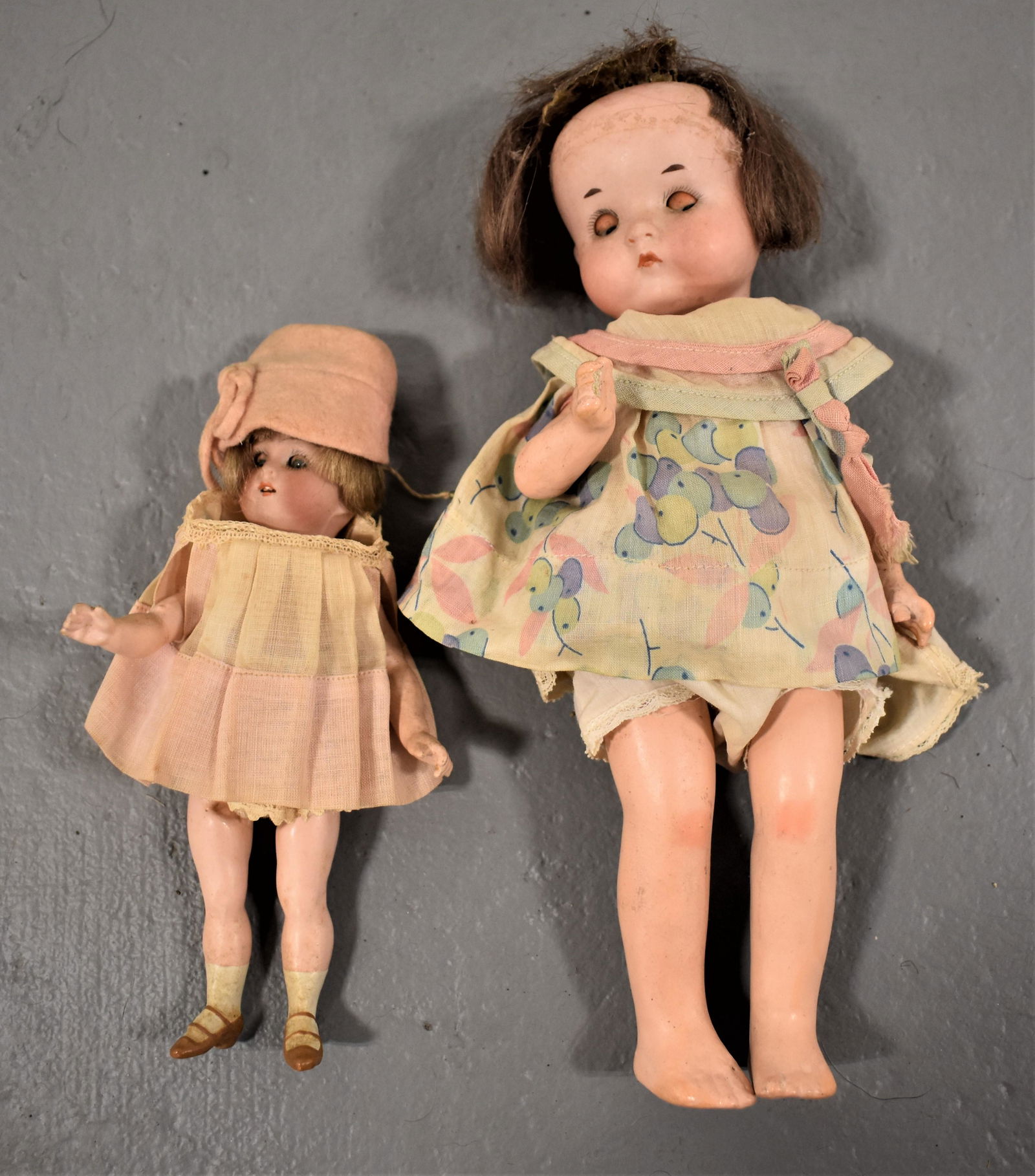 Lot of (2) Bisque Head Dolls (1 of 3)