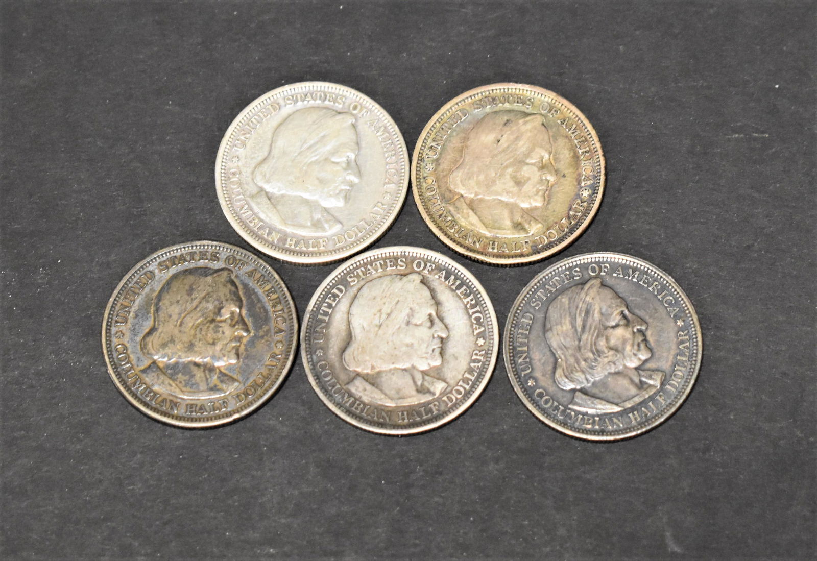 5 - 1893 Columbian Expo Silver Half Dollars (1 of 2)