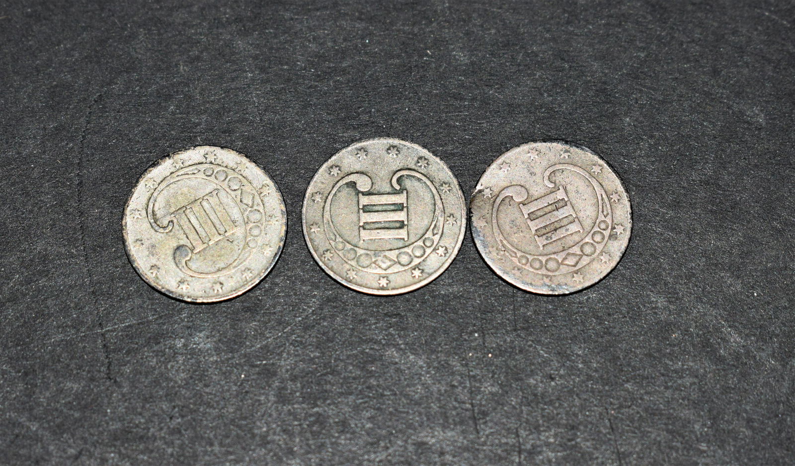 3 - US Silver III Cent Coins (1 of 2)