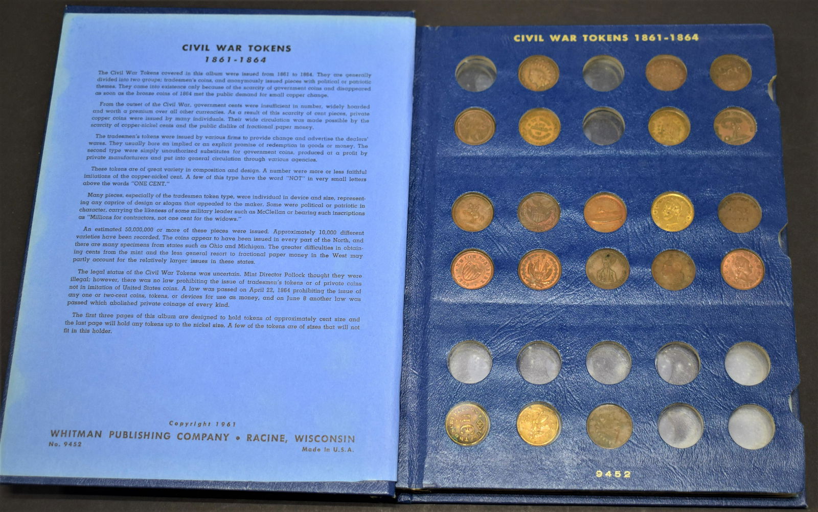 Civil War Token Album (1 of 1)