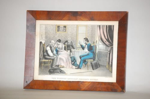 19TH CENT. COLORED CIVIL WAR LITHOGRAPH-"THE WOUNDE