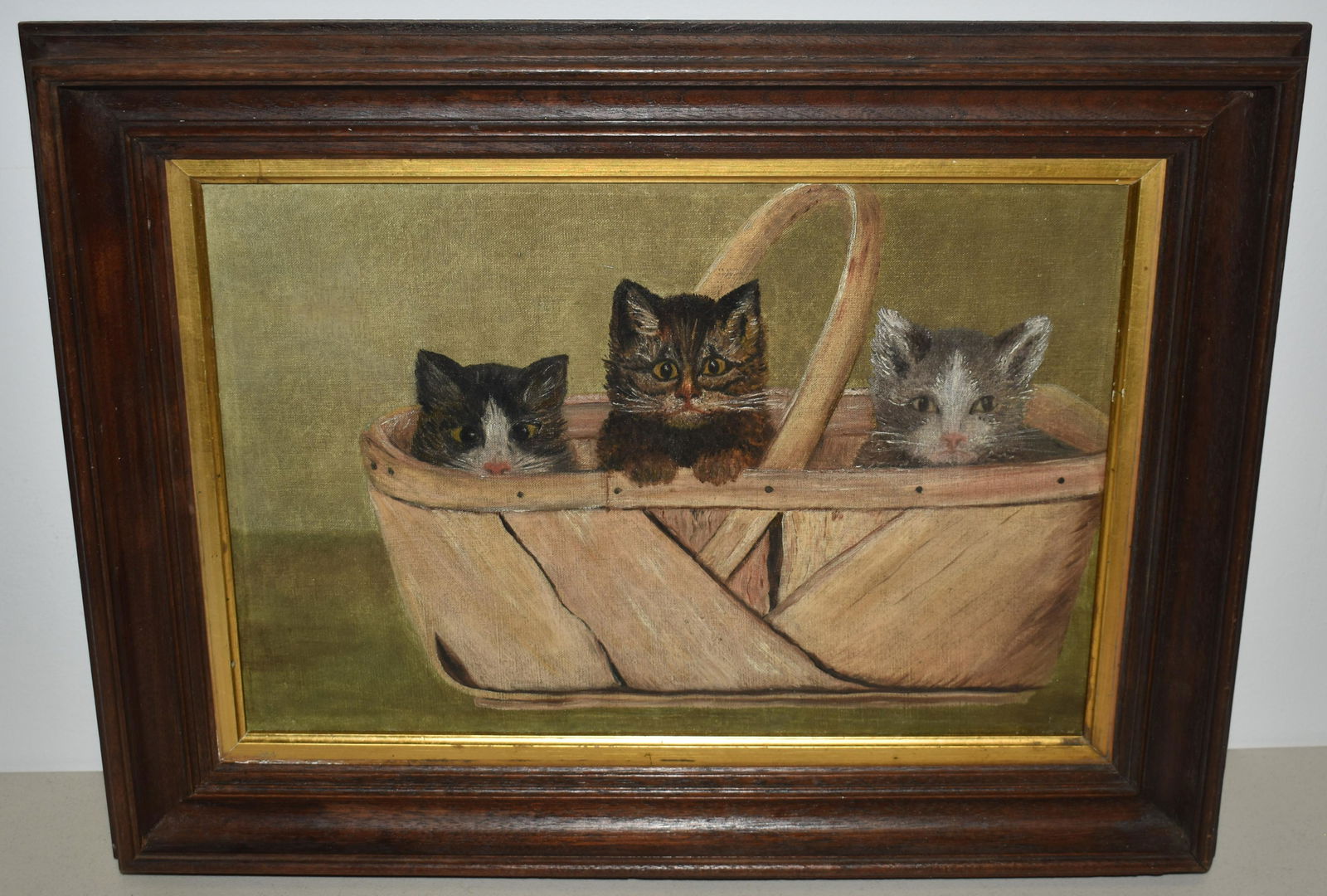 Kittens In A Basket Oil Painting (1 of 2)