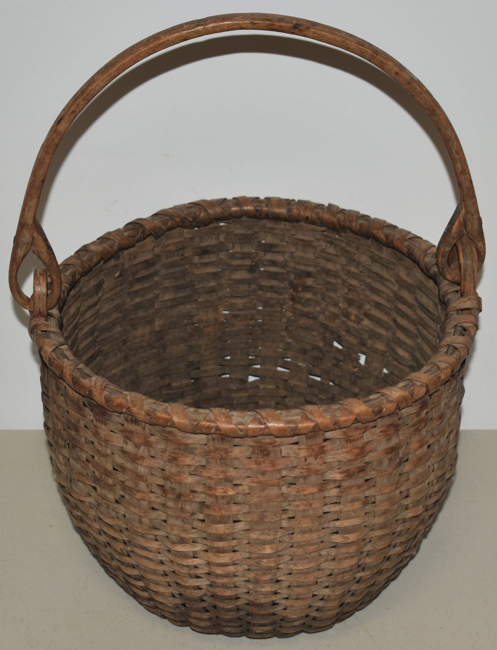 19th Century Swing Handled Splint Basket (1 of 2)
