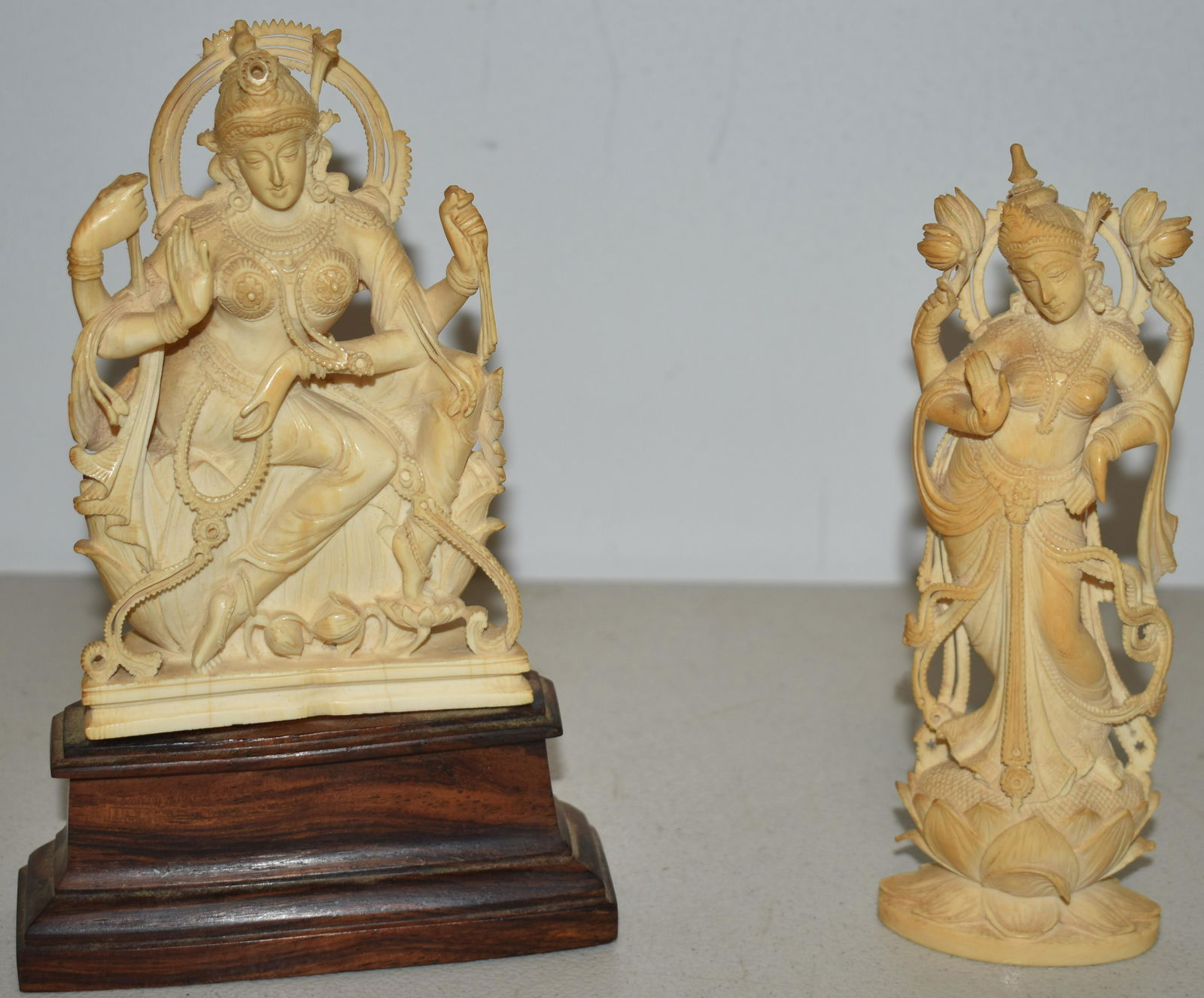 (2) Carved Asian Deity Figures (1 of 2)