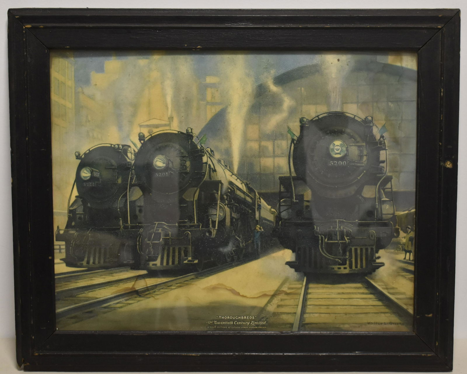 (4) Vintage Colored Train Prints (1 of 4)