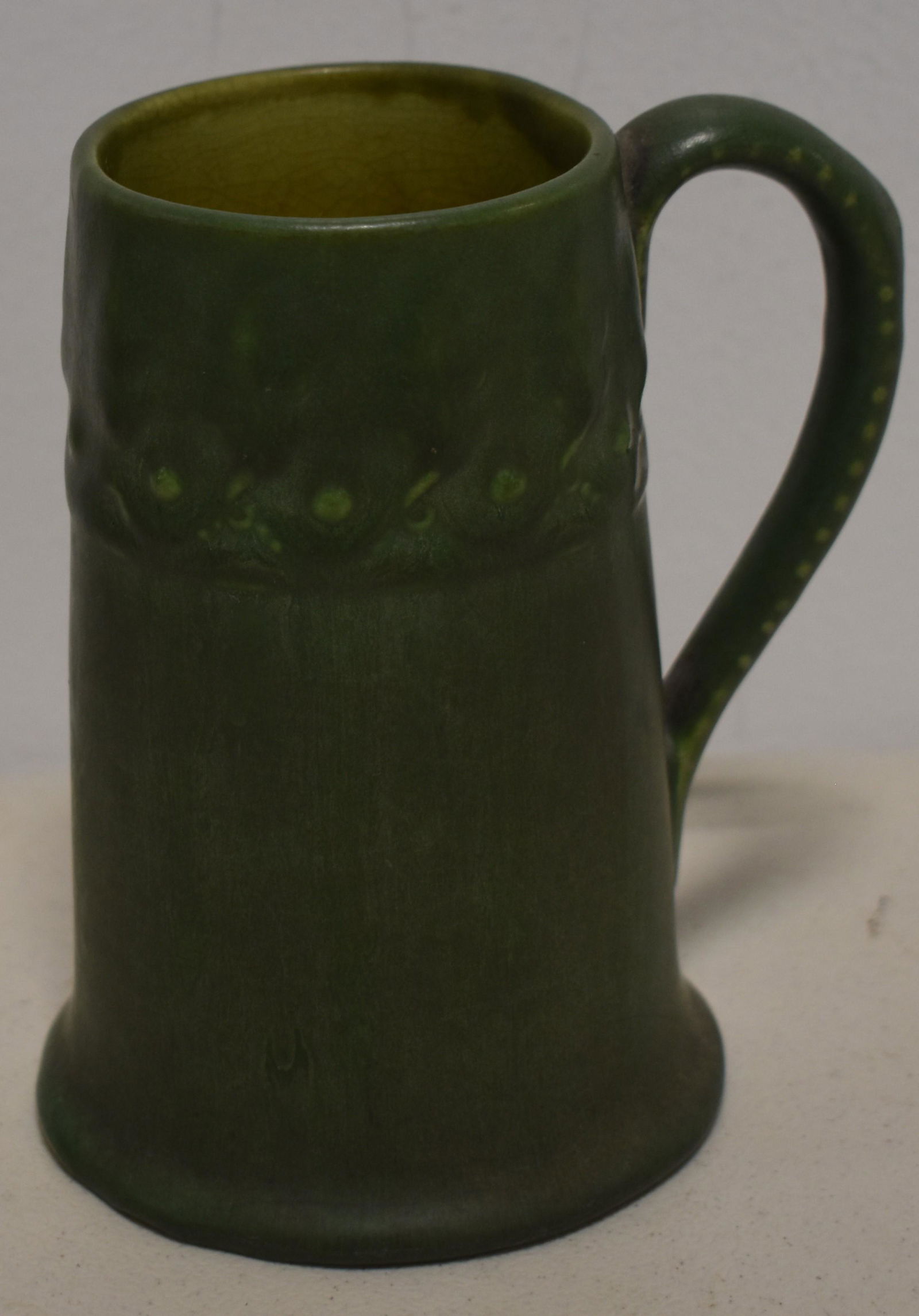 Matte Green Hampshire Art Pottery Tankard (1 of 3)