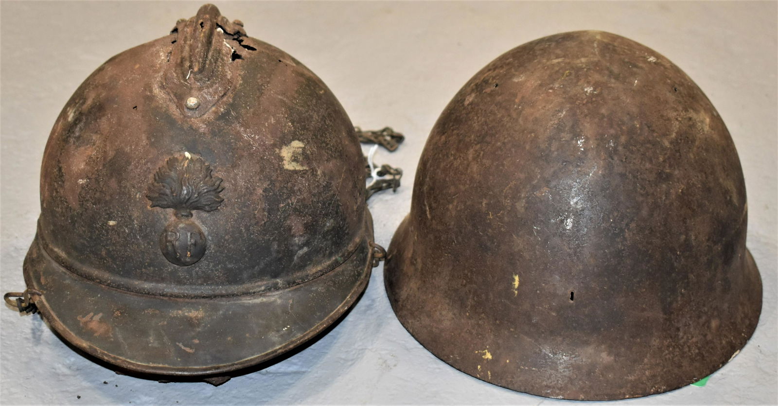 (2) WW1 French Military Helmets (1 of 3)