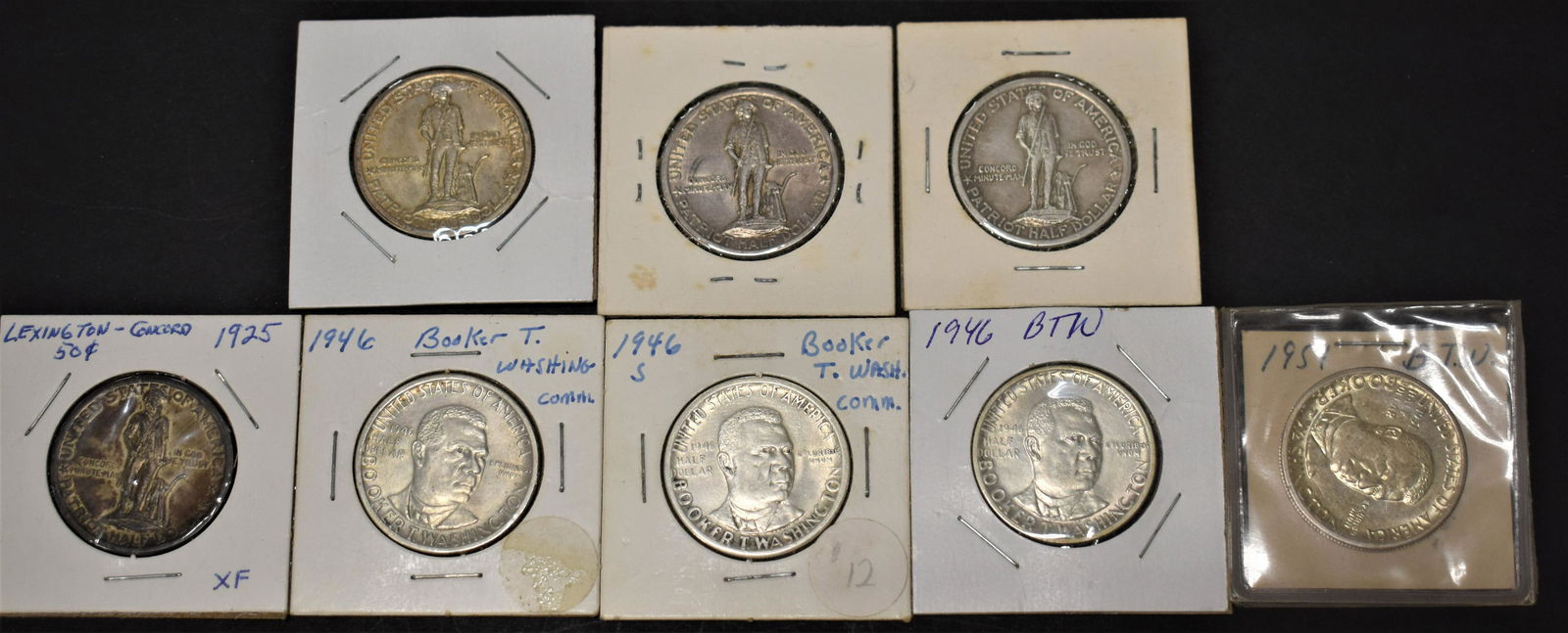 8 U.S. Silver Commemorative Half Dollars (1 of 2)