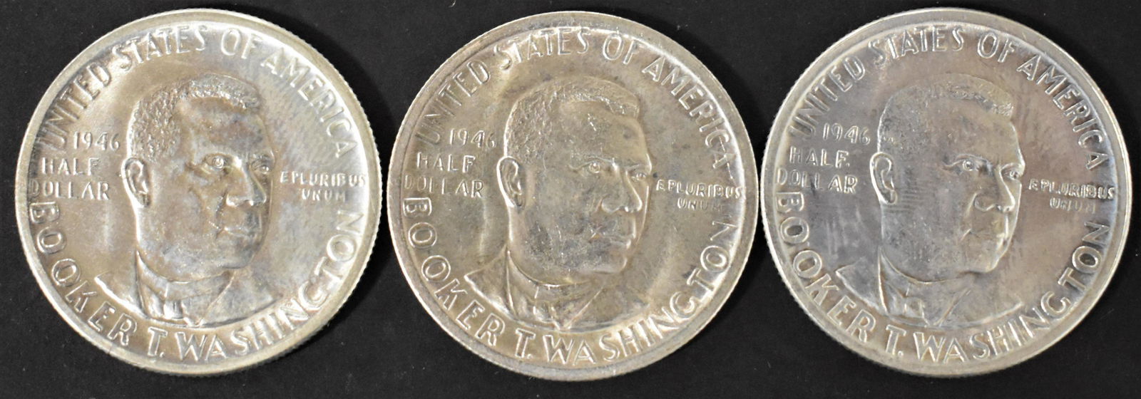 3 Booker T. Washington Comm. Half Dollars (1 of 2)