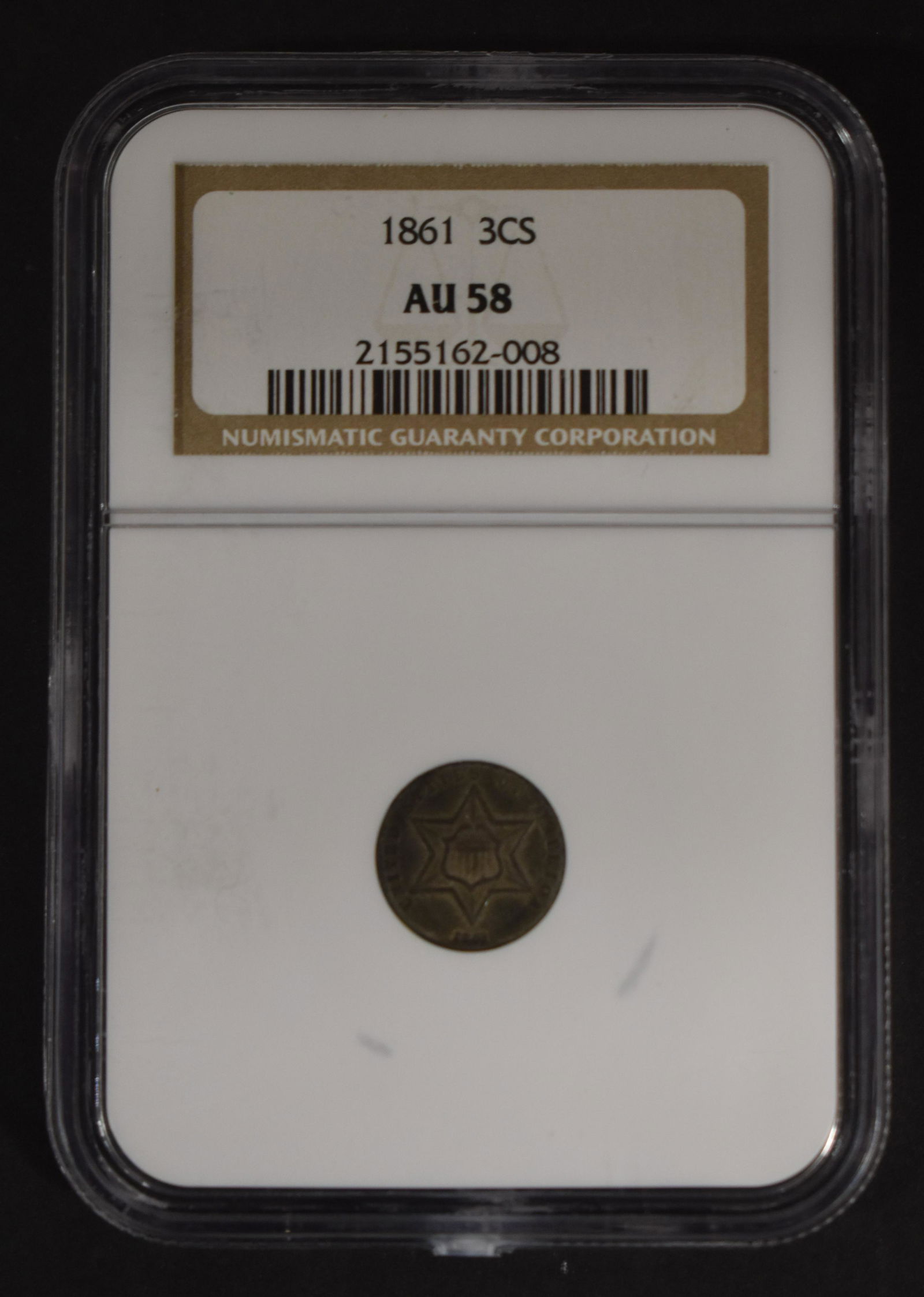 1861 Silver 3 Cent Coin (1 of 2)