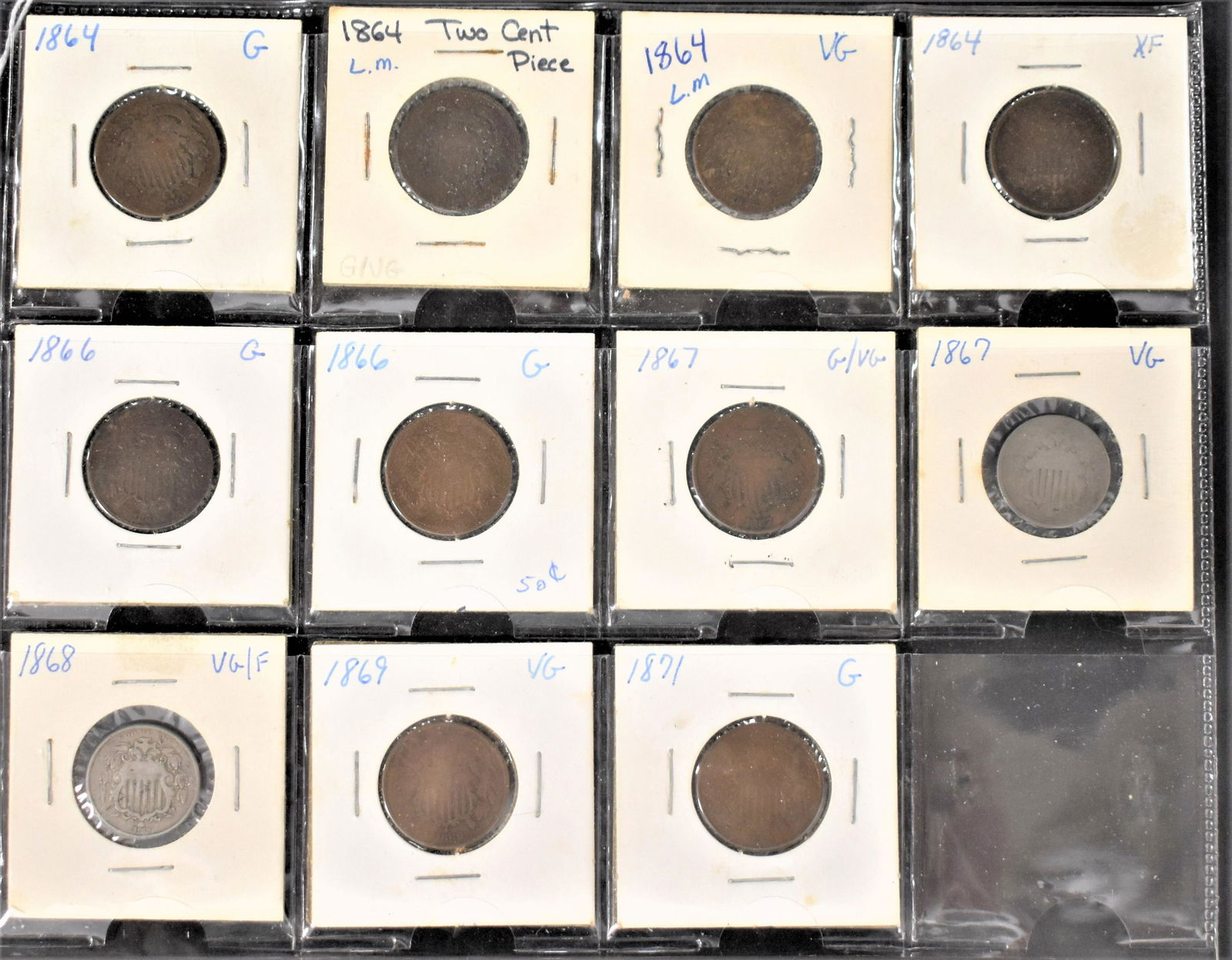 11 U.S. 2- & 5 Cent Coins (1 of 2)