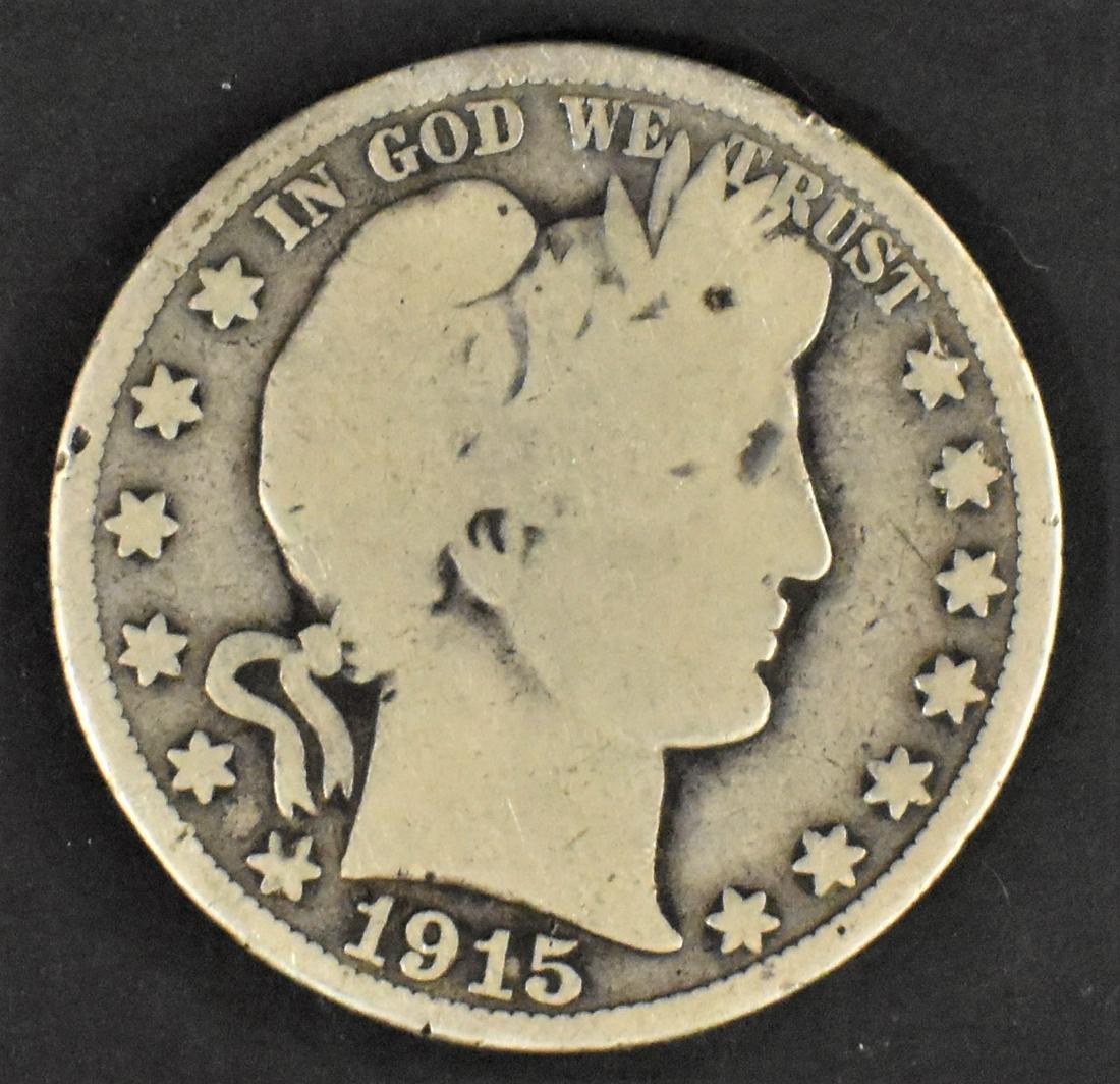 1915 Silver Barber Half Dollar (1 of 2)