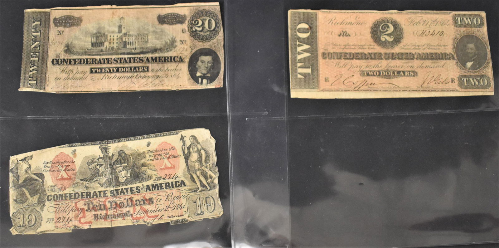 3 Confederate Notes (1 of 2)