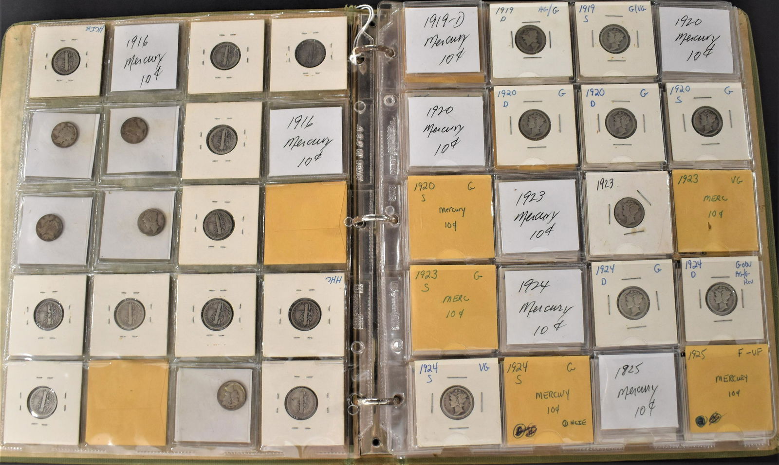 112 Mercury Dimes in Album (1 of 3)