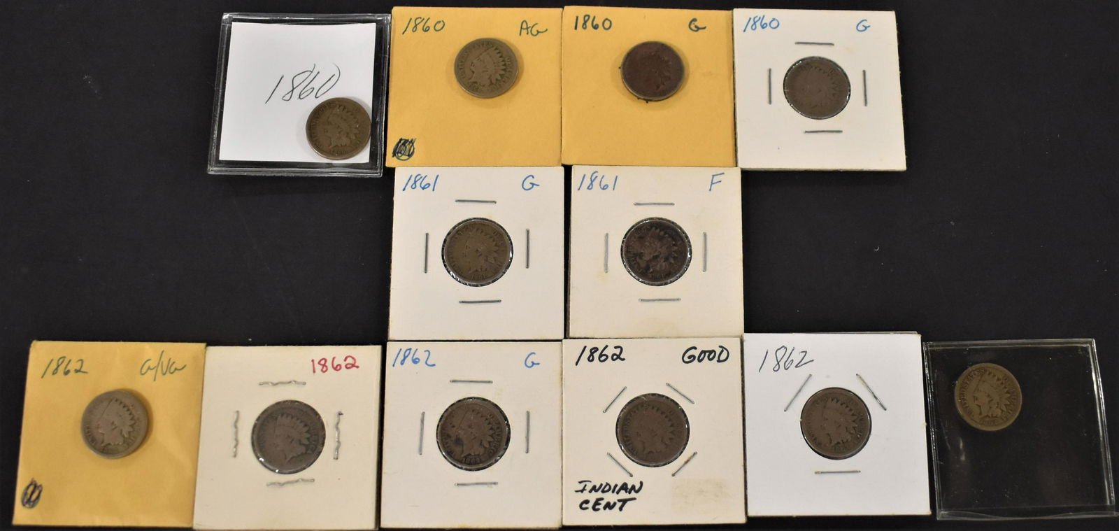 12 Copper-Nickel Indian Head Cents (1 of 2)