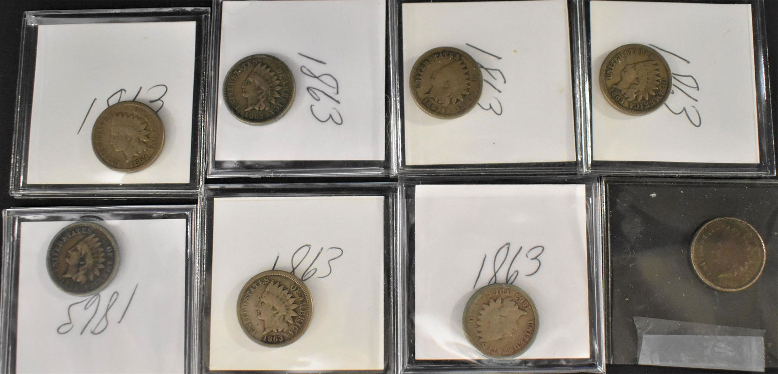 8 Copper-Nickel Indian Head Cents (1 of 2)