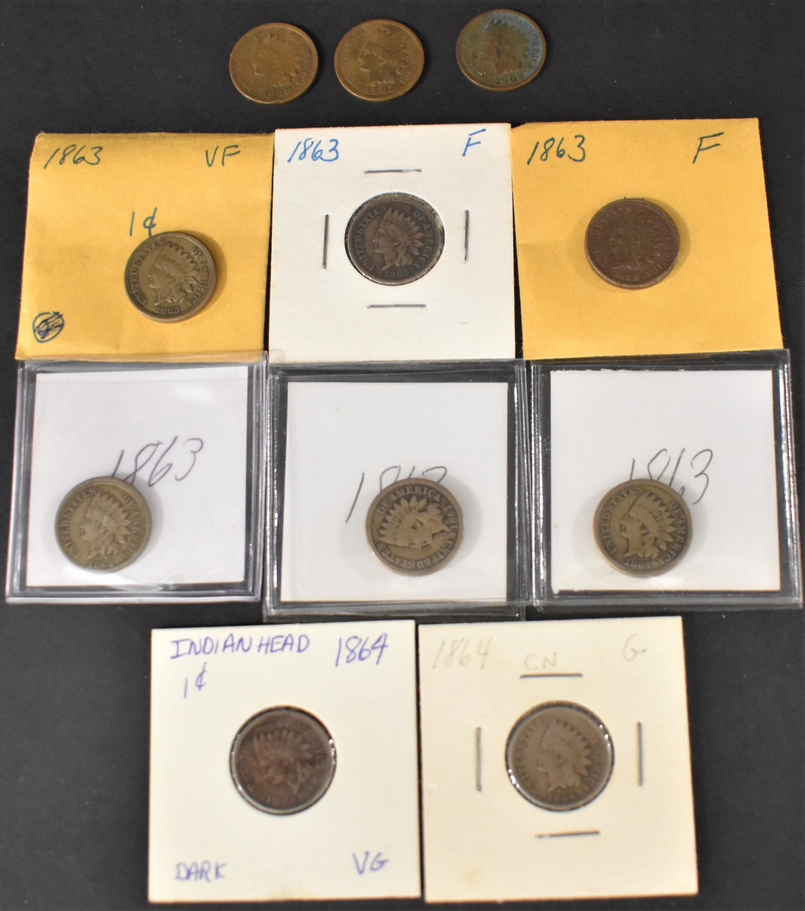 11 Indian Head Cents (1 of 2)