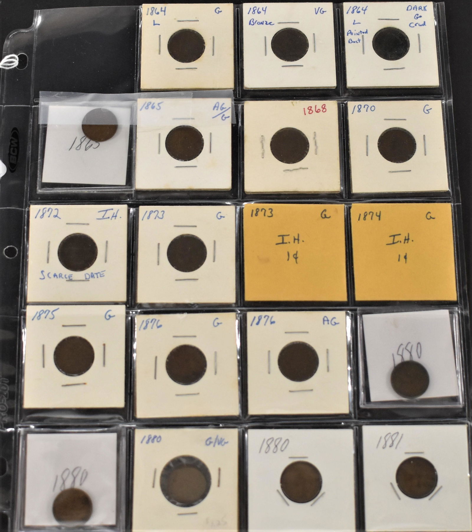 19 Indian Head Cents (1 of 2)