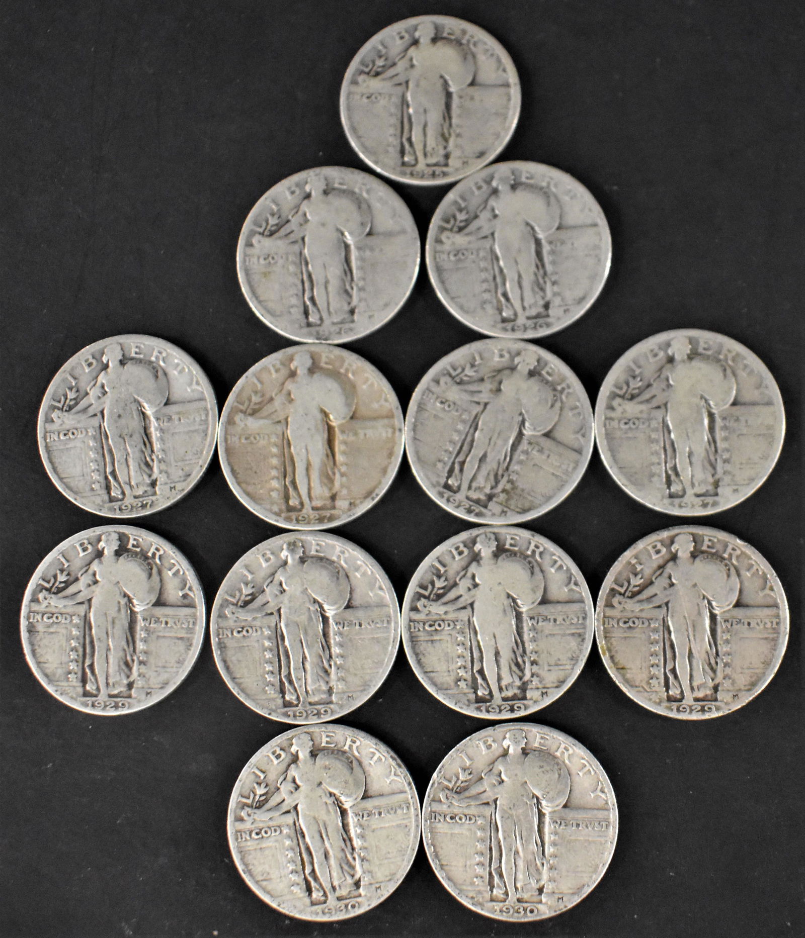 13 U.S. Silver Standing Liberty Quarters (1 of 2)