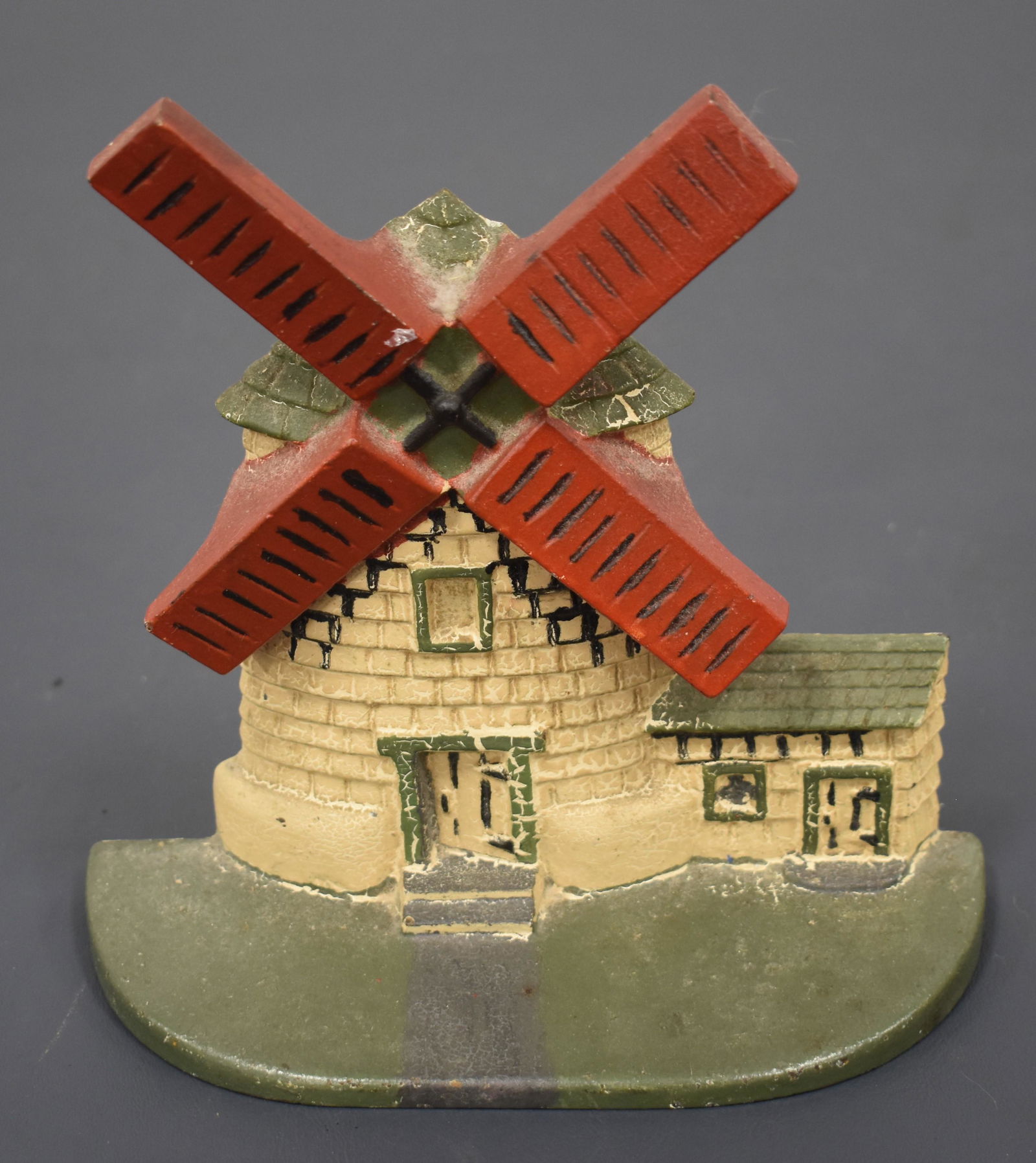Vintage Cottage Iron Windmill Doorstop (1 of 3)