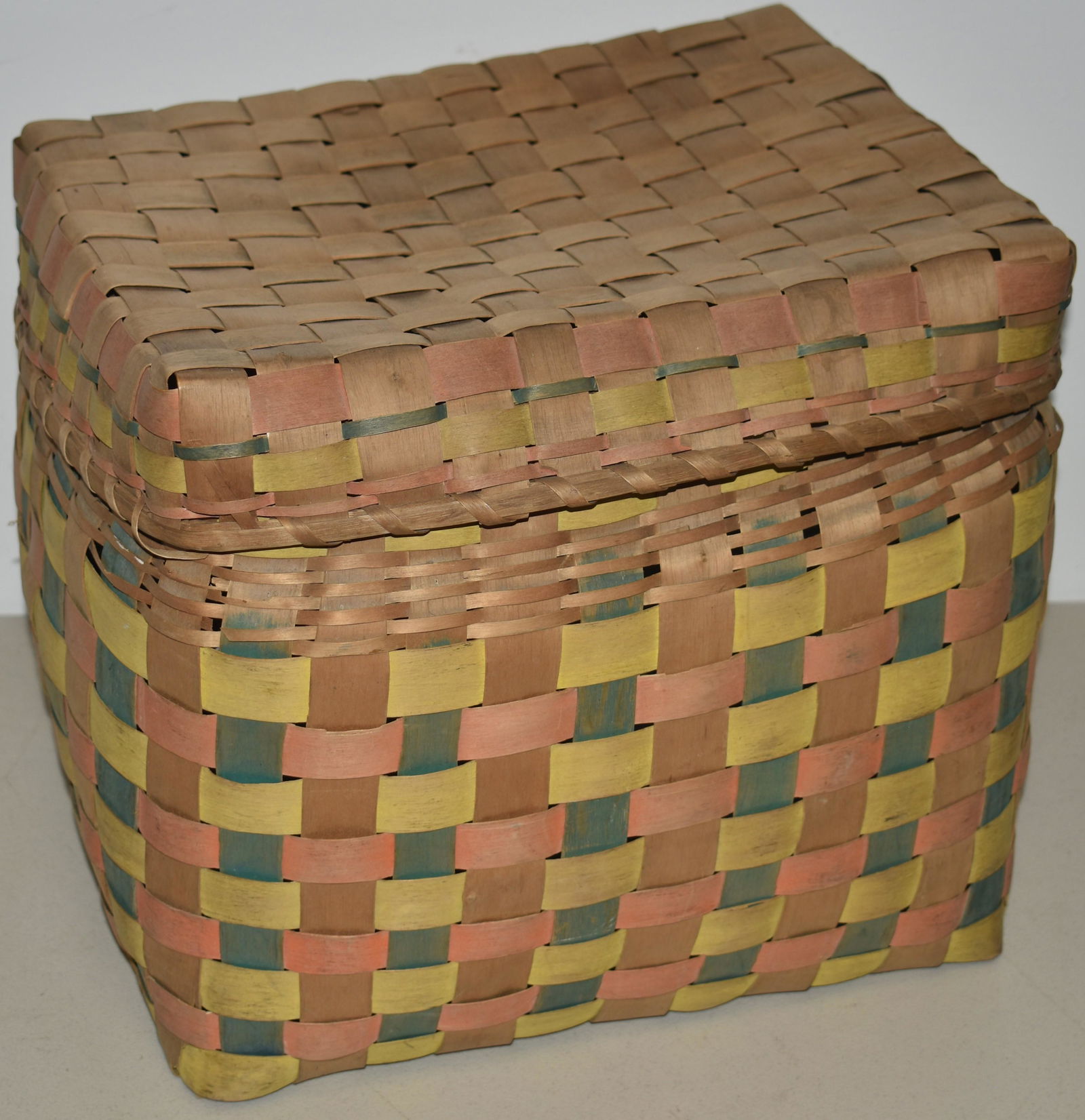 Native American Painted Splint Basket (1 of 2)